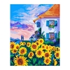 12 * 16 pouces Tournesol DIY 5D Diamant Peinture Kit Plein Foret Diamant Peinture Fleur Motif Acrylique Strass Mosa que Peinture Artisanat Maison Décoration Murale Cadeau Sans Cadre