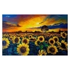 12 * 16 pouces Tournesol DIY 5D Diamant Peinture Kit Plein Foret Diamant Peinture Fleur Motif Acrylique Strass Mosa que Peinture Artisanat Maison Décoration Murale Cadeau Sans Cadre