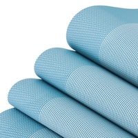 12 * 18 pouces en PVC résistant à la chaleur en tissu Placemat résistant aux taches Anti-dérapant Table à manger lavable Mats Placemats - Set of 4 Black Grey