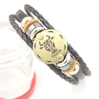 12 Constellations Bracelet Bijoux De Mode En Cuir Bracelet Hommes Casual Personnalité Zodiaque Signes Punk Bracelet