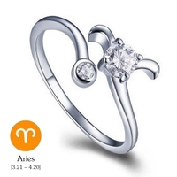 12 Constellations Exquise Glistening Retro Lovers Anneau Femmes Antique Élégant Attrayant En Alliage de Zinc Bague