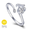 12 Constellations Exquise Glistening Retro Lovers Anneau Femmes Antique Élégant Attrayant En Alliage de Zinc Bague
