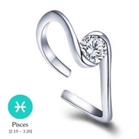 12 Constellations Exquise Glistening Retro Lovers Anneau Femmes Antique Élégant Attrayant En Alliage de Zinc Bague