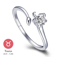 12 Constellations Exquise Glistening Retro Lovers Anneau Femmes Antique Élégant Attrayant En Alliage de Zinc Bague