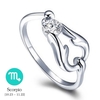 12 Constellations Exquise Glistening Retro Lovers Anneau Femmes Antique Élégant Attrayant En Alliage de Zinc Bague