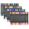 12 couleurs / Set Marqueur Stylo de repérage Twin Tip Broyeur Stylos à croquis Encre à base d