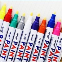 12 couleurs imperméable stylo de voiture pneu pneu bande de roulement en caoutchouc en métal peinture permanente marqueurs graffiti marqueur gras marqueur