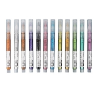 12 couleurs paillettes marqueurs métalliques ensemble stylos de peinture pour papier noir dessin peinture Journal journal carte faisant bricolage artisanat projets Scrapbooking métal verre