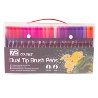12 couleurs stylos pinceaux à double pointe ensemble de marqueurs d
