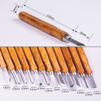 12 pcs DIY Gravure Sur Bois Cutter Sculpture Sculpture Sur Bois Outils Travail Du Bois Hobby Arts Artisanat Cutters
