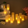 12 pcs Rechargeable LED sans flamme bougies chauffe-plat
