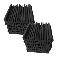 12 pièces 10 * 10 * 2 pouces panneaux de mousse acoustique de Studio haute densité isolation phonique mousse ignifuge