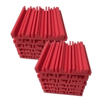 12 pièces 10 * 10 * 2 pouces panneaux de mousse acoustique de Studio haute densité isolation phonique mousse ignifuge