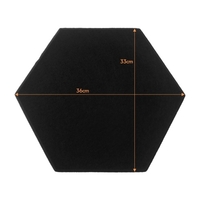 12 pièces 14 * 13 * 0.4in panneaux acoustiques conception hexagonale fibre de Polyester matériau isolation phonique et thermique panneau insonorisant