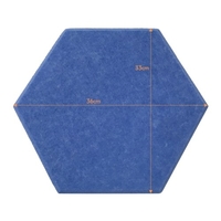 12 pièces 14 * 13 * 0.4in panneaux acoustiques conception hexagonale fibre de Polyester matériau isolation phonique et thermique panneau insonorisant