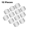 12 pièces amovible acrylique miroir réglage sticker mural autocollant