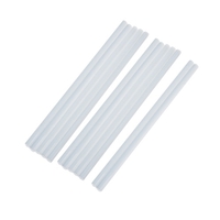 12 pièces colle thermofusible bâton 11mm adhésif Transparent forte viscosité tiges pour artisanat DLY réparation adapté pour Mmetal bois verre carte tissu Pastic céramique 293mm longueur