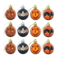 12 pièces Halloween suspendu signe décorations Halloween boules effrayant motif Halloween fête à thème maison hantée fournitures