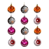 12 pièces Halloween suspendu signe décorations Halloween boules effrayant motif Halloween fête à thème maison hantée fournitures