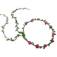 12 Pièces Multicolore Fleur Couronne Couronne Floral Guirlande Bandeau Parti Fournitures Décorations pour Fête De Mariage Fête De Vacances Photographie Props