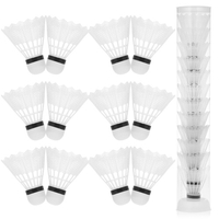 12 pièces volants en Nylon volants de Badminton en plastique Durable balles de Badminton Sports de plein air intérieur volant coupe-vent