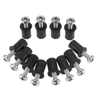 12 Set bien noix avec des vis en acier inoxydable pour kayak Canoe Boat Marine Hardware Fasteners