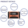12 tension / 24 tension automatiquement reconnu contrôleur solaire panneau solaire régulateur de batterie double écran LCD USB contrôleur solaire