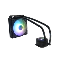 120 rvb AIO CPU refroidisseur de liquide ventilateur PWM tête de pompe en cuivre ailettes en aluminium denses tête de pompe rvb roulement hydraulique multi-plateformes