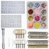 127 pièces bricolage Alphabet résine moulage moules lettre numéros artisanat faisant des accessoires
