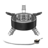 12800W Camping coupe-vent cuisinière à gaz 5-brûleur cuisinière à gaz pliable cuisinière à feu