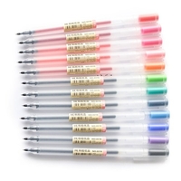 12pcs / set stylo gel stylo 0.5mm stylo encre gel couleur plomb
