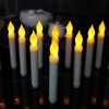 12Pcs électronique cône bougie lampes jaune lumière clignotant mariage église décoration Simulation brillant bougie