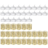12Pcs électronique sans flamme bougie lampes blanc chaud clignotant avec papiers creux proposition fête d