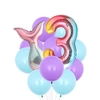 12PCS Mermaid Tail Balloons Birthday Party Decorations Set Boys Girls Birthday Party Supplies Reusable Foil Balloons for Baby Shower Birthday Party Decorations