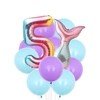 12PCS Mermaid Tail Balloons Birthday Party Decorations Set Boys Girls Birthday Party Supplies Reusable Foil Balloons for Baby Shower Birthday Party Decorations