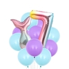 12PCS Mermaid Tail Balloons Birthday Party Decorations Set Boys Girls Birthday Party Supplies Reusable Foil Balloons for Baby Shower Birthday Party Decorations