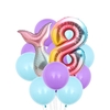 12PCS Mermaid Tail Balloons Birthday Party Decorations Set Boys Girls Birthday Party Supplies Reusable Foil Balloons for Baby Shower Birthday Party Decorations