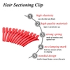 12pcs pinces de coupe en plastique pinces à cheveux poignées
