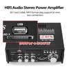 12V / 220V Mini 2CH LCD Display HIFI Audio Stéréo Amplificateur de Puissance BT FM Radio Portable Voiture Maison 600 W Télécommande Amplificateur Audio