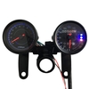 12V moto 13000 tr / min tachymètre km / h compteur de vitesse double compteur kilométrique avec feux de signalisation de rétroéclairage LED