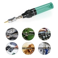 13 en 1 13 pièces kit de fer à souder 26 ml ensemble électronique complet stylo outil de soudage voiture réparation gaz soudure torche auto-allumante extérieur / vert transparent