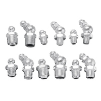130pcs graisseurs hydrauliques en métal galvanisé,  assortiment de kits de raccord de graisseur pour raccord métrique impérial BSP UNF M6 M8 M10 45 °