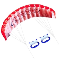 1.4 m Double ligne de vol colorée Wing Kite Stunt Power Kite Soft Giant Flying Kite Sports Beach Kite