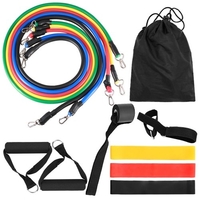 14 pcs Bandes de Résistance Set Entraînement Fintess Bandes de Tube d