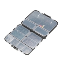142PCS Carp Fishing Tackle Box Clips Crochets Swivels Baiting Needles Terminal Rigs