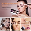 14PCS Kit de pinceaux cosmétiques de maquillage Ensemble de fond de teint Concealers Ombres à paupières Brow / Eye Liner Brush / Eye Contour Brushes avec sac de rangement pour débutant Salon Show Performance Utilisation"idienne Portable