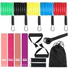 15 Pcs Bandes de Résistance Ensemble Entraînement Fintess Exercice Bandes de Réadaptation Bandes de Boucle Bandes de Tube Ancrage de Porte Sangles de Cheville Poignées Coussinées