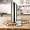 1.5L grande capacité Pitcher eau en acier inoxydable Boisson rafraîchissante Jus Pot avec Ice Guard