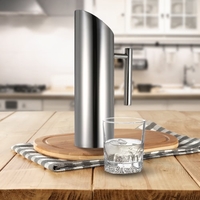 1.5L grande capacité Pitcher eau en acier inoxydable Boisson rafraîchissante Jus Pot avec Ice Guard