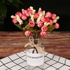 15Pcs Rose Buds Simulation Star Bractées Bouquet Soie